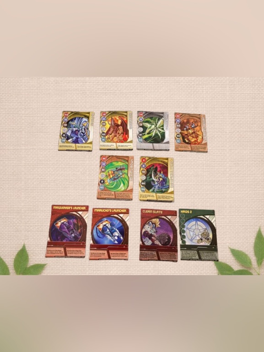 Bakugan Battle Brawlers Trading Card Lot – 10 Cards (2008–2010 Era)